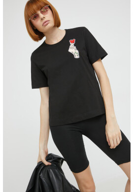 Love Moschino Памучна тениска - Pepit.bg