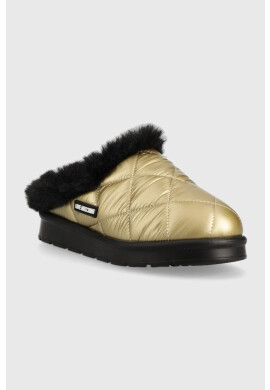 Love Moschino Пантофи в златисто - Pepit.bg