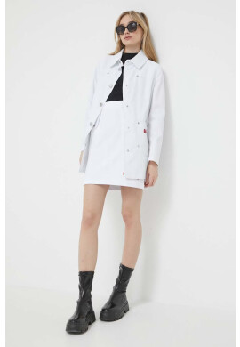 Love Moschino Пола в бяло къс модел разкроен модел - Pepit.bg