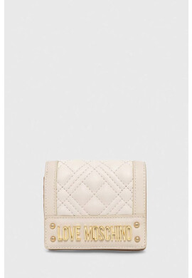 Love Moschino Портмоне дамски в бежово - Pepit.bg