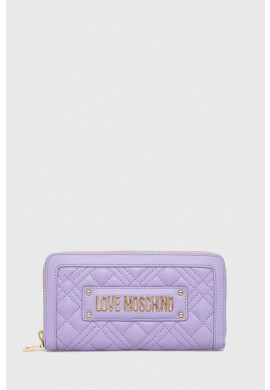 Love Moschino Портмоне дамски в лилаво - Pepit.bg