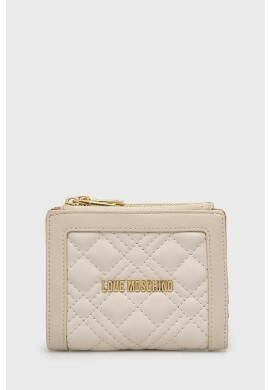 Love Moschino Портмоне дамски в бежово - Pepit.bg