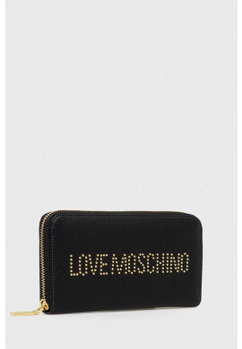 Love Moschino Портмоне дамски в черно - Pepit.bg
