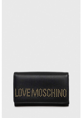 Love Moschino Портмоне дамски в черно - Pepit.bg