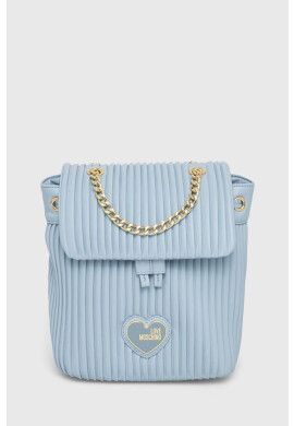 Love Moschino Раница в синьо малък размер с апликация - Pepit.bg