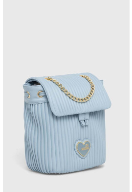 Love Moschino Раница в синьо малък размер с апликация - Pepit.bg