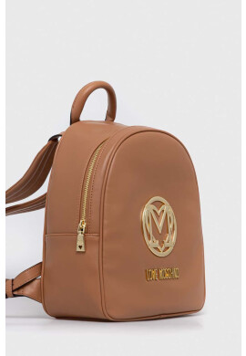Love Moschino Раница в кафяво малък размер с апликация - Pepit.bg