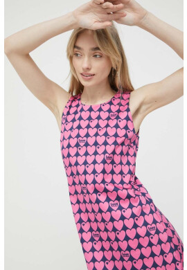 Love Moschino Рокля в розово дълъг модел разкроен модел - Pepit.bg