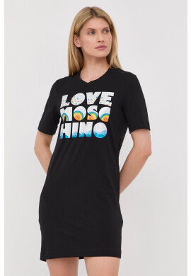 Love Moschino Рокля в черно къс модел със стандартна кройка - Pepit.bg