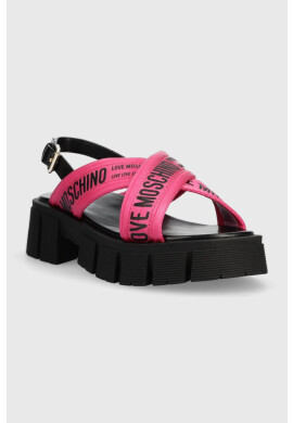 Love Moschino Сандали в розово с платформа JA16186G0GIX261A - Pepit.bg