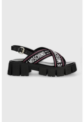 Love Moschino Сандали в черно с платформа JA16186G0GIX200A - Pepit.bg
