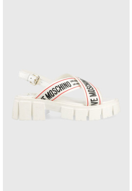 Love Moschino Сандали в бяло с платформа JA16186G0GIX210A - Pepit.bg