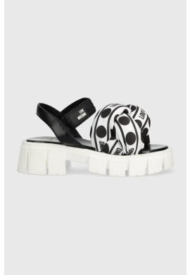 Love Moschino Сандали в черно с платформа JA16256G0GIW010A - Pepit.bg