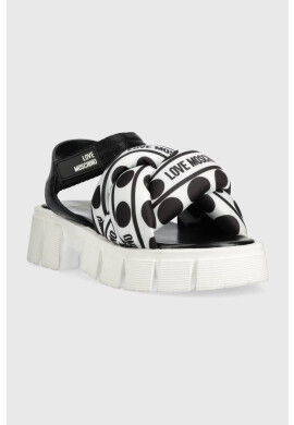 Love Moschino Сандали в черно с платформа JA16256G0GIW010A - Pepit.bg