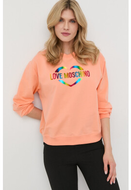 Love Moschino Суичър в черно с качулка с апликация - Pepit.bg