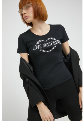 Love Moschino Тениска в черно - Pepit.bg