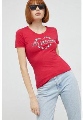 Love Moschino Тениска в червено - Pepit.bg