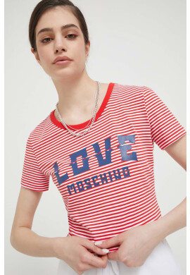 Love Moschino Тениска в червено - Pepit.bg