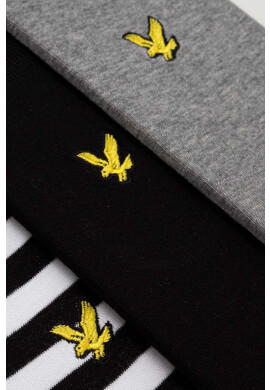 Lyle & Scott Чорапи (3 броя) в черно - Pepit.bg
