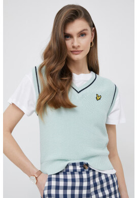 Lyle & Scott Памучен елек в зелено от лека материя - Pepit.bg