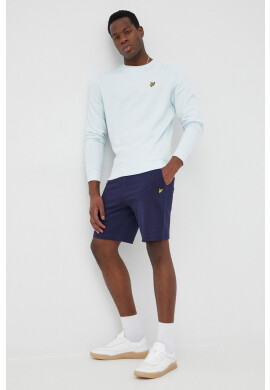 Lyle & Scott Памучен къс панталон мъжко в тъмносиньо - Pepit.bg