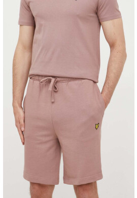 Lyle & Scott Памучен къс панталон в розово - Pepit.bg