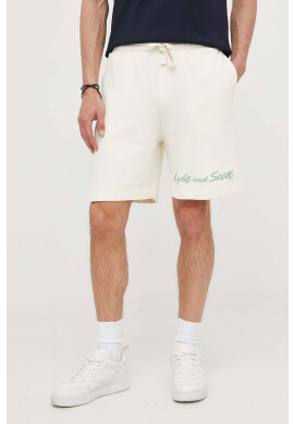 Lyle & Scott Памучен къс панталон в бежово - Pepit.bg
