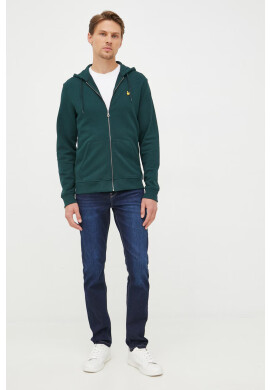 Lyle & Scott Памучен суичър в зелено с изчистен дизайн - Pepit.bg