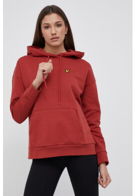 Lyle & Scott Памучен суичър дамска в черно с изчистен дизайн - Pepit.bg
