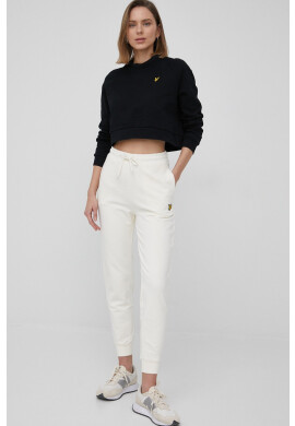 Lyle & Scott Памучен суичър дамска в черно с изчистен дизайн - Pepit.bg