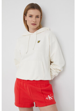Lyle & Scott Памучен суичър дамска в бежово с изчистен дизайн - Pepit.bg