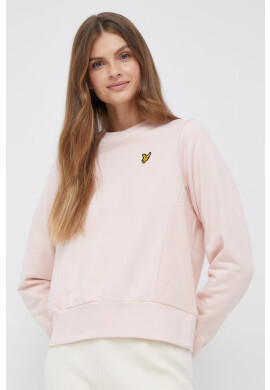 Lyle & Scott Памучен суичър в бяло с качулка с изчистен дизайн - Pepit.bg