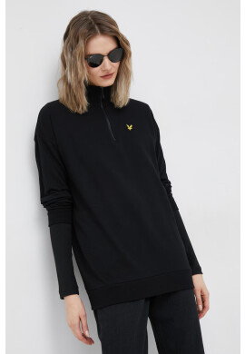 Lyle & Scott Памучен суичър в синьо с изчистен дизайн - Pepit.bg