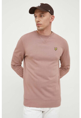 Lyle & Scott Памучен суичър в розово с апликация - Pepit.bg