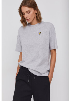 Lyle & Scott Памучна тениска в сиво - Pepit.bg