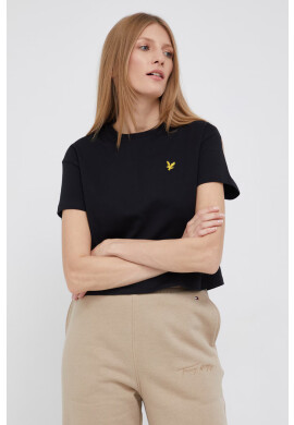 Lyle & Scott Памучна тениска в черно - Pepit.bg