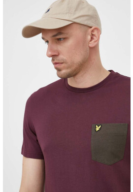 Lyle & Scott Памучна тениска в лилаво с изчистен дизайн - Pepit.bg