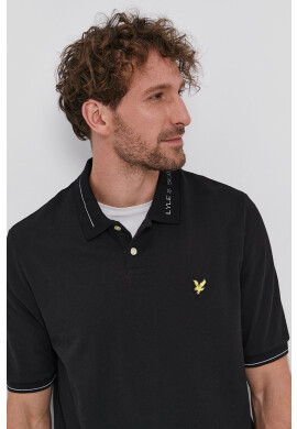 Lyle & Scott Памучна тениска с яка - Pepit.bg