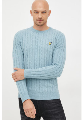 Lyle & Scott Пуловер с вълна мъжки от лека материя - Pepit.bg