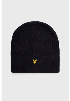 Lyle & Scott Шапка в тъмносиньо с фина плетка от вълна - Pepit.bg