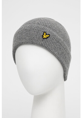 Lyle & Scott Шапка в сиво с фина плетка от вълна - Pepit.bg