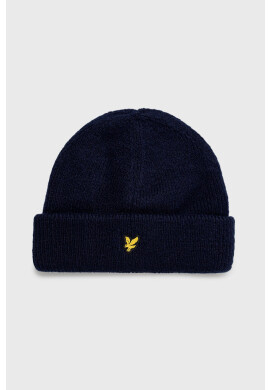 Lyle & Scott Шапка в тъмносиньо от плътен трикотаж - Pepit.bg