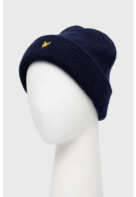 Lyle & Scott Шапка в тъмносиньо от плътен трикотаж - Pepit.bg
