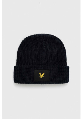 Lyle & Scott Шапка в тъмносиньо от плътен трикотаж - Pepit.bg