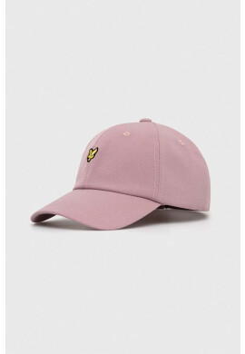 Lyle & Scott Шапка с козирка в лилаво с апликация - Pepit.bg