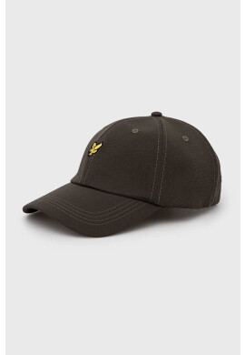 Lyle & Scott Шапка с козирка в зелено с апликация - Pepit.bg