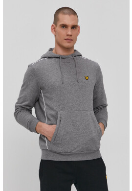 Lyle & Scott Суичър мъжки в сиво с изчистен дизайн - Pepit.bg