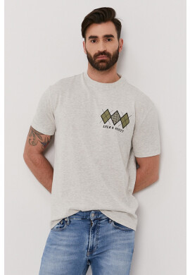Lyle & Scott Тениска мъжка в сиво с апликация - Pepit.bg