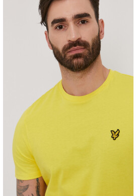 Lyle & Scott Тениска мъжка в жълто с изчистен дизайн - Pepit.bg