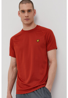 Lyle & Scott Тениска мъжка в оранжево с изчистен дизайн - Pepit.bg